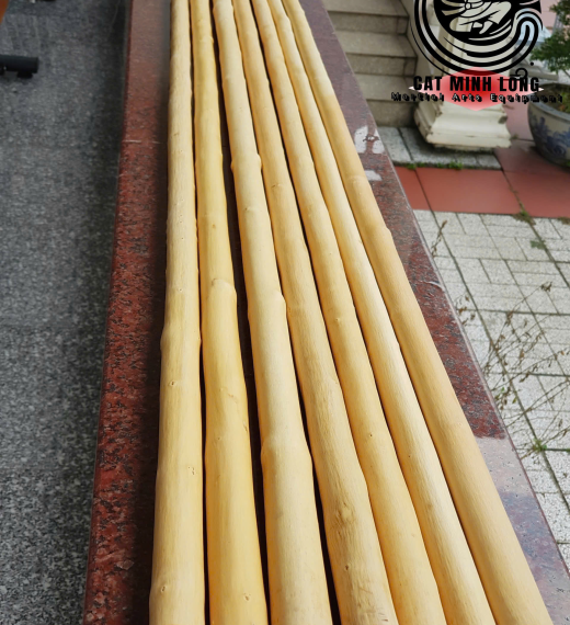 Gậy Wushu Gỗ Bạch Lạp ( Gậy Đầu To Đầu Nhỏ) - (1m5 - 2m)